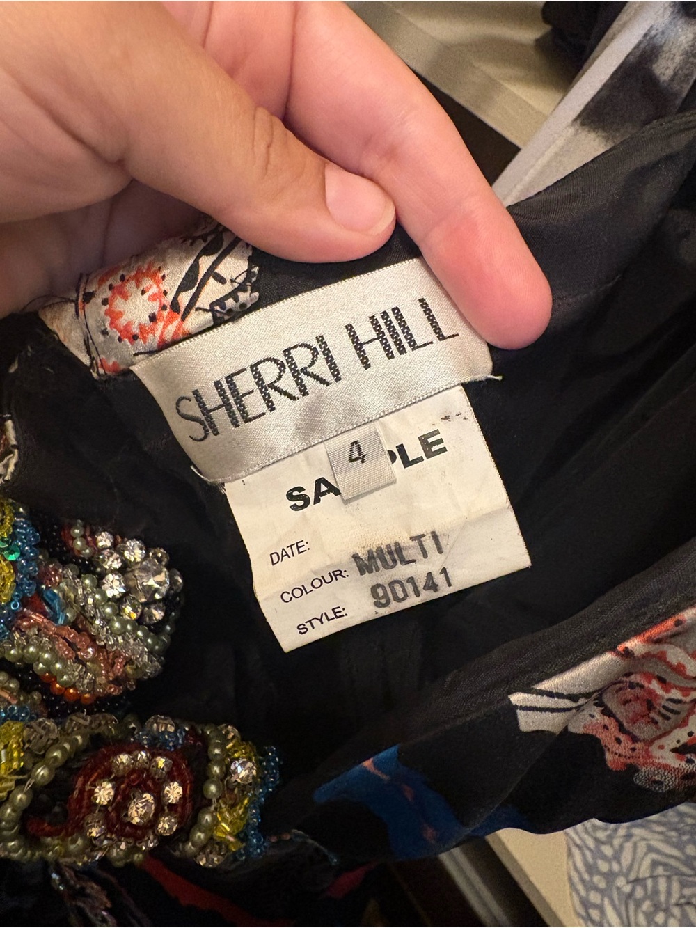Sherri Hill Black Multi-Embellished Prom Dress